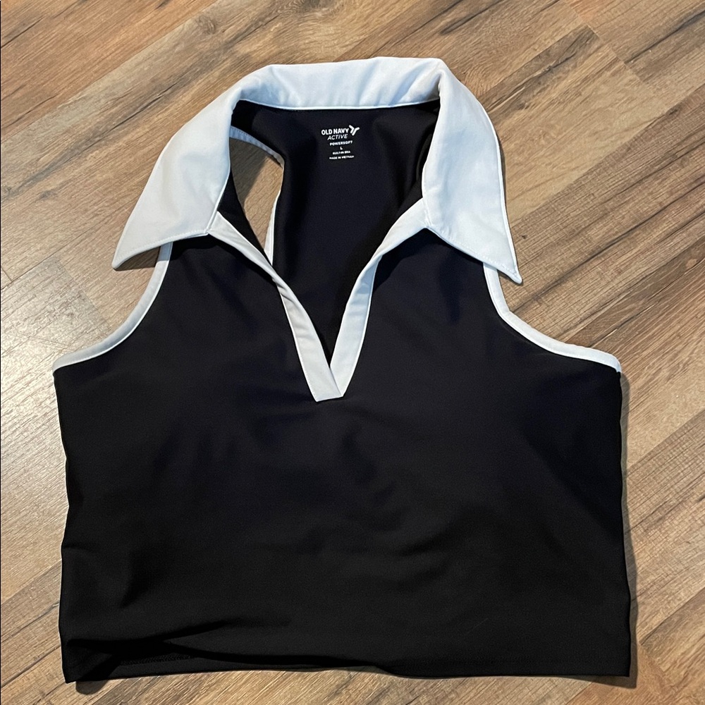 Old Navy Black and White Collared activewear